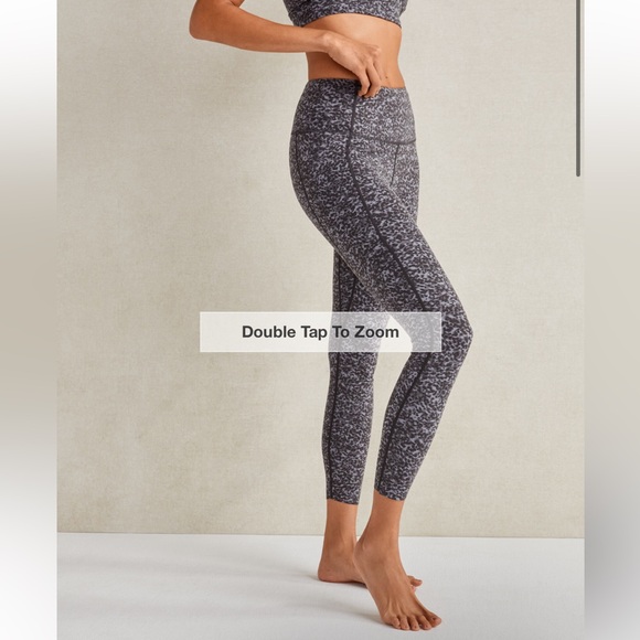 Varley Let's Go Leggings Ebony Blue Cheetah - Picture 2 of 4